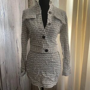 Chic two piece brunch skirt and jacket pattern set